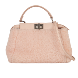 Mini Peekaboo Shearling, Leather, Pink, 5AY169, S/E/RC, 2*